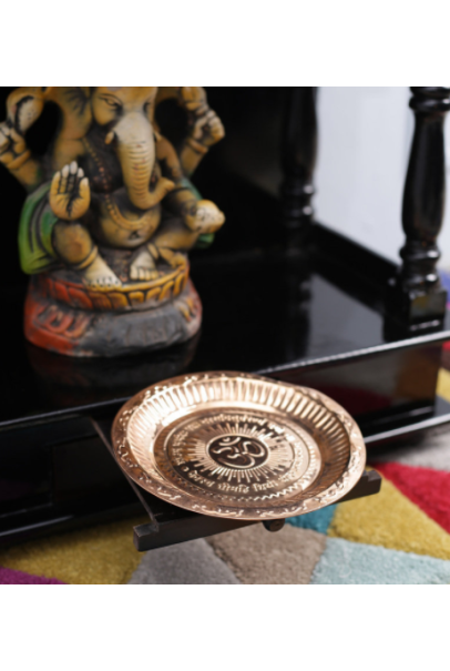 Copper Metal Puja Thali Copper Metal Puja Thali